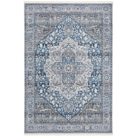 Safavieh 8 x 10 ft. Vintage Persian Power Loomed Rectangle Area Rug Charcoal & Blue VTP479H-8
